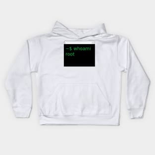 Bash Terminal - whoami: root Kids Hoodie